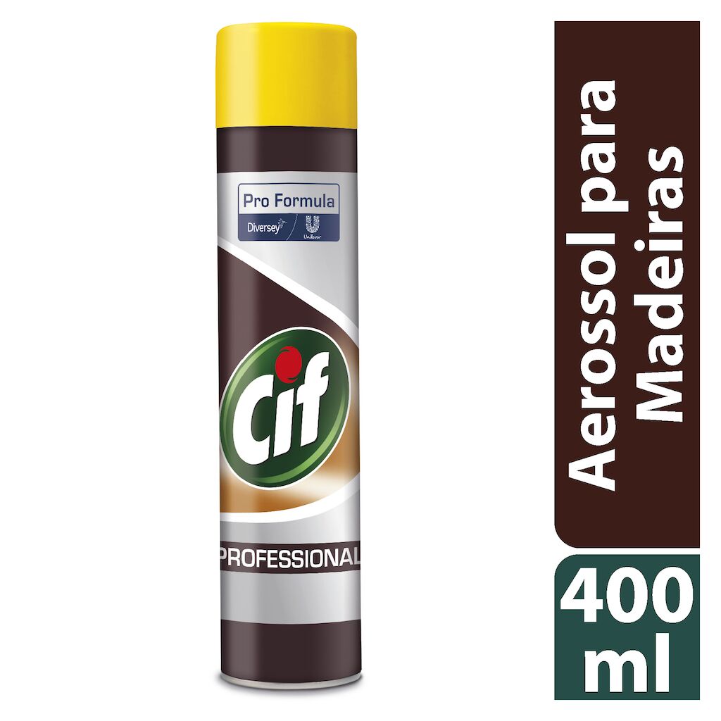 Cif PF Abrilhantador de Madeira 6x0.4L - Abrilhantador de móveis com alto teor de cera em aerossol